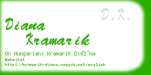 diana kramarik business card